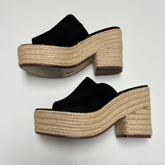 Nine West Pump Block Heels Plataform Sandals 8M - Picture 2 of 5